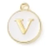 White Initial Letter Charms - Add On to Necklace
