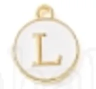 White Initial Letter Charms - Add On to Necklace
