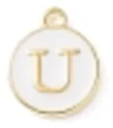 White Initial Letter Charms - Add On to Necklace