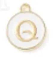 White Initial Letter Charms - Add On to Necklace