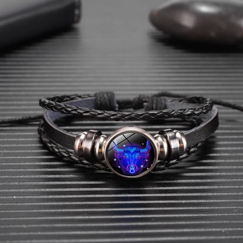 Zodiac Constellation Braided Design Bracelet