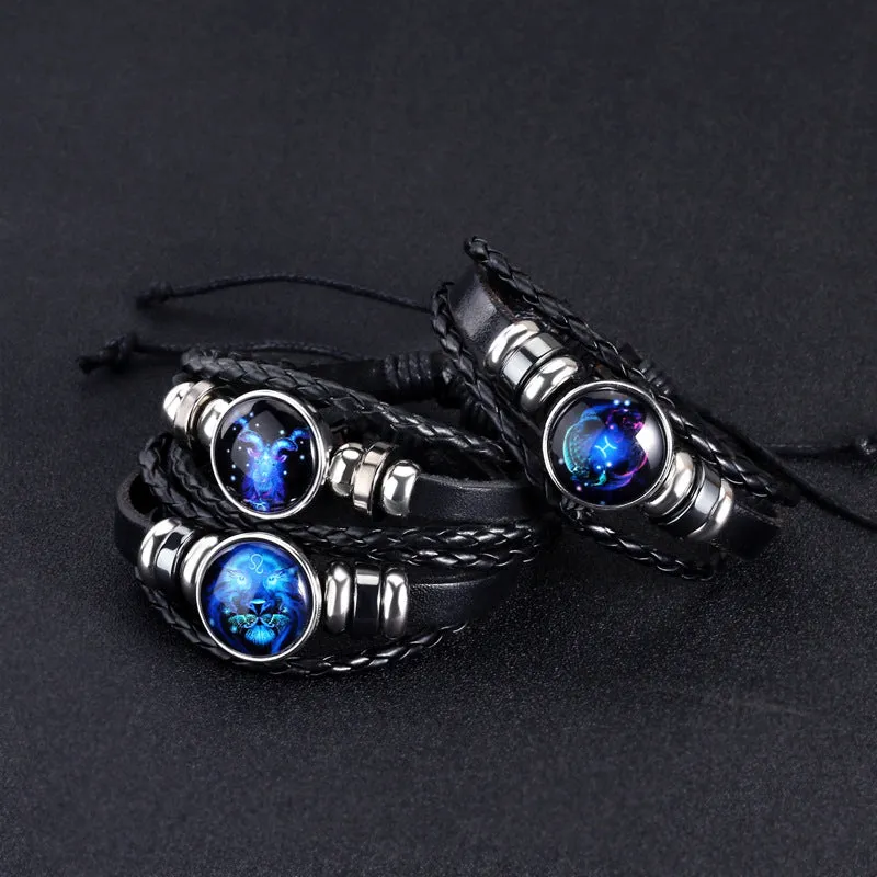 Zodiac Constellation Braided Design Bracelet