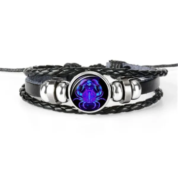 Zodiac Constellation Braided Design Bracelet