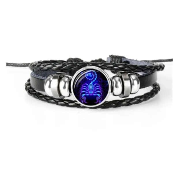 Zodiac Constellation Braided Design Bracelet