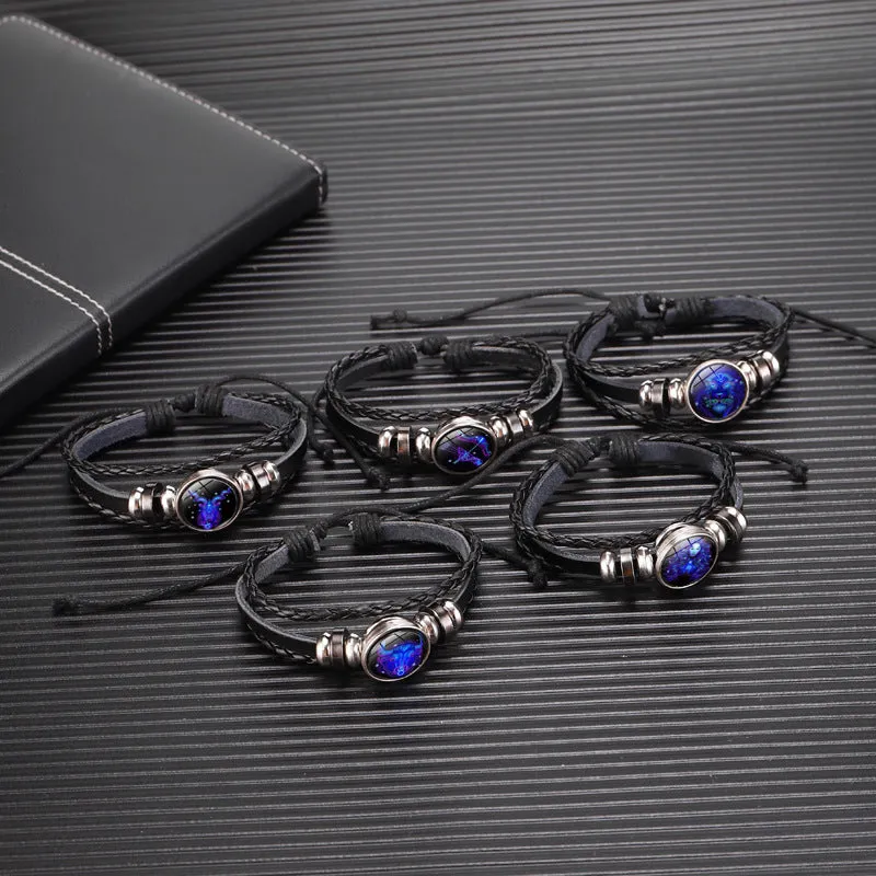 Zodiac Constellation Braided Design Bracelet