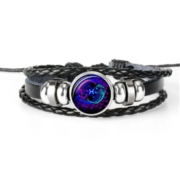 Zodiac Constellation Braided Design Bracelet
