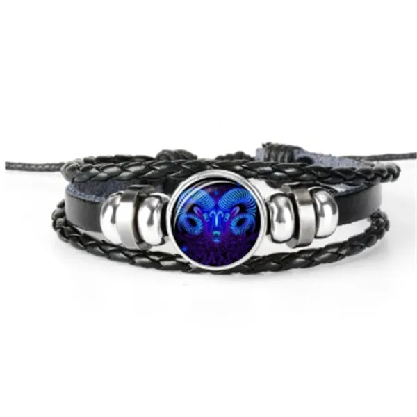Zodiac Constellation Braided Design Bracelet
