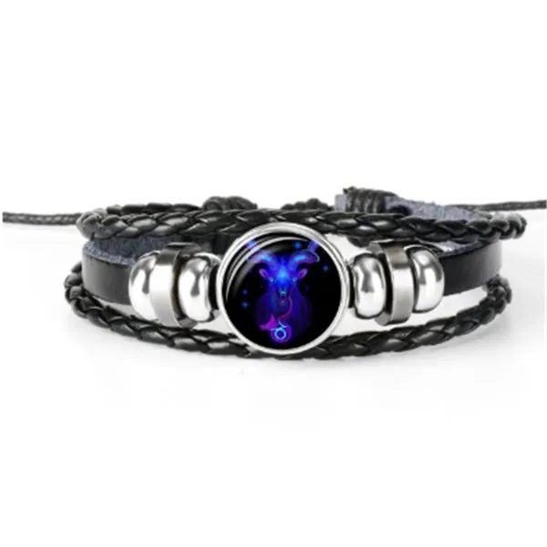 Zodiac Constellation Braided Design Bracelet